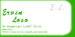 ervin loso business card